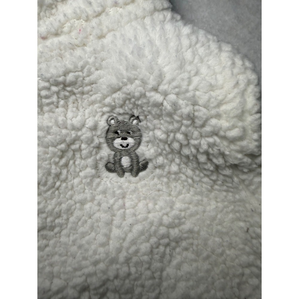 Carter's Baby Sherpa Fleece Vest White Bear 12 Months Zip Up Soft Warm - Picture 2 of 8